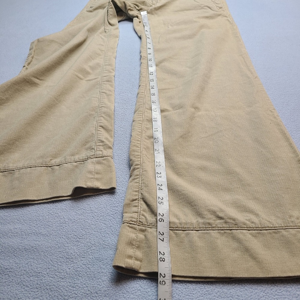 Ann Taylor Loft Corduroy Pants Womens 0P Tan Excellent Wide Leg Marisa - Picture 3 of 8